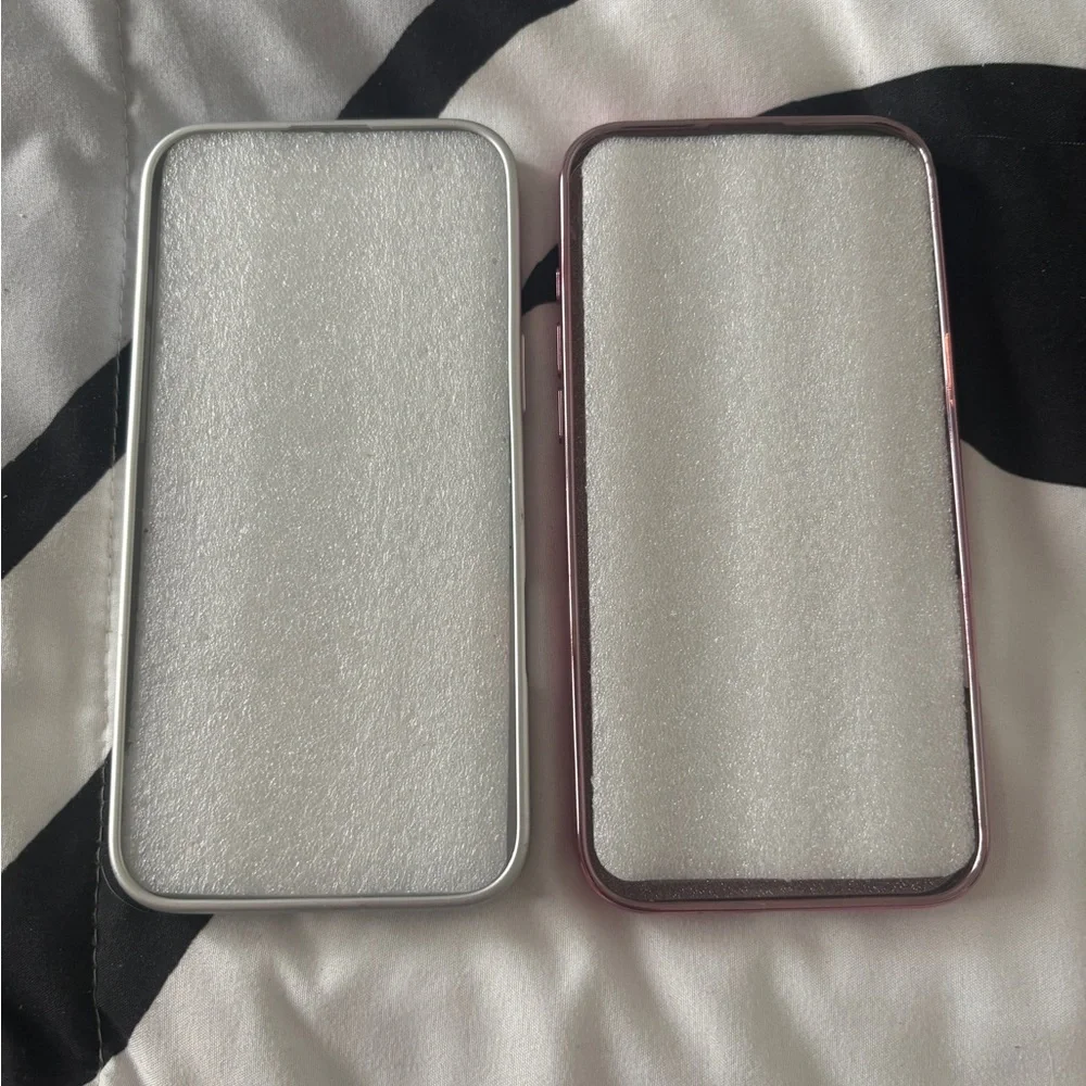 (2) Pink Leopard Print IPhone 16 Plus Phone Case Set